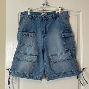 Austin Landing High Rise Denim Shorts Bermuda Length Size 11